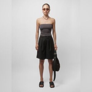 THE LAIR APPAREL OTIS LONGLINE TAILORED SHORT BLACK